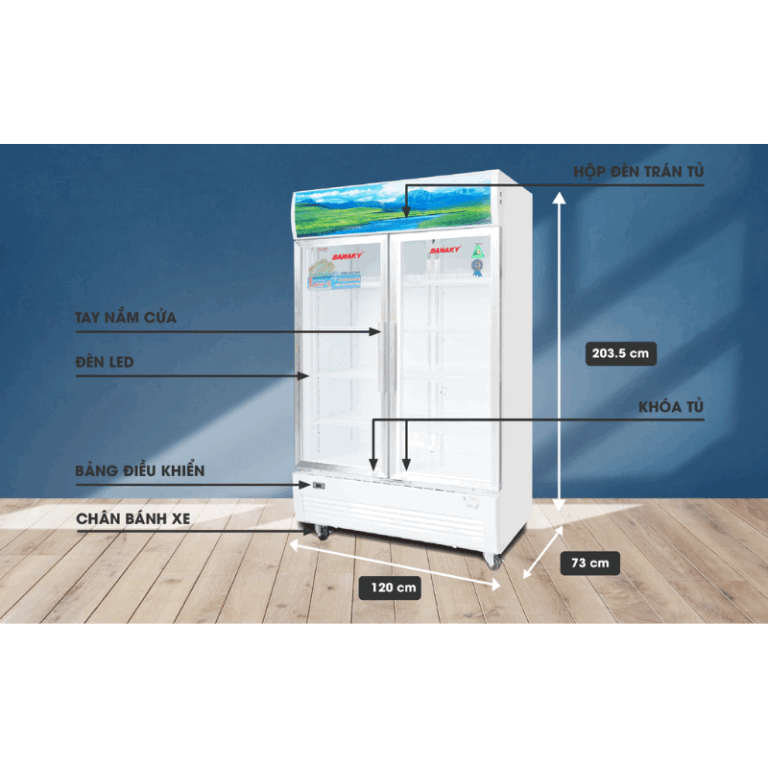 Tủ mát 2 cánh 900l Sanaky VH-1009HP